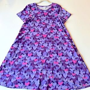 LuLaRoe Jessie Swing Dress, L-Valentines